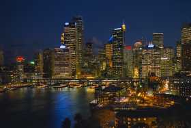 Circular Quay and downtown on an early winter's evening in Sydney Circular Quay and downtown on an early winter's evening in Sydney