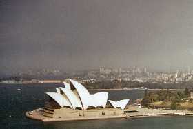 A storm sweeps over the Sydney Opera House A storm sweeps over the Sydney Opera House