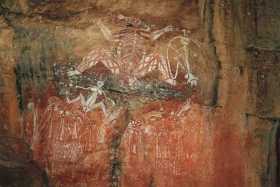 Namondjok, Namarrgon and Barrginj in the Anbangbang Shelter at Nourlangie in Kakadu National Park