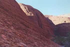The vivid red rock of Kata Tjuta