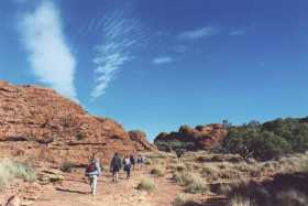 Hiking around the canyon rim
