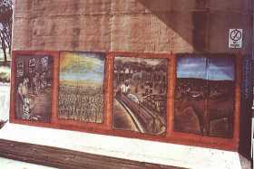 Public art with a difference - Mitchell's graffiti mural celebrates outback life and local history