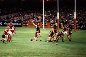 Action from Wizard Cup match Richmond v Melbourne at Telstra Dome, Melbourne