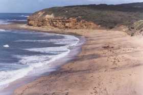 A quiet day at the famous Bells Beach