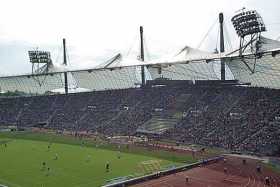 Munich's Olympiastadion, built for the 1972 Olympics, as Bayern take on Rostock
