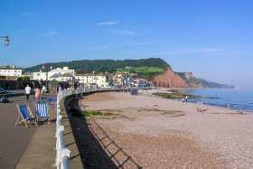 Sidmouth promenade and Salcombe Hill Sidmouth promenade and Salcombe Hill