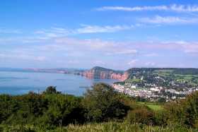 A view of Sidmouth and red cliffs from Salcombe Hill A view of Sidmouth and red cliffs from Salcombe Hill