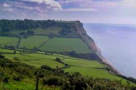 Looking east from Salcombe Hill towards Dunscombe Cliff Looking east from Salcombe Hill towards Dunscombe Cliff