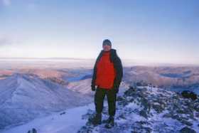 Standing tall at Helvellyn's summit
