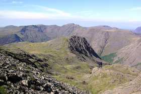 Lingmell and Mosedale from Scafell Pike Lingmell and Mosedale from Scafell Pike
