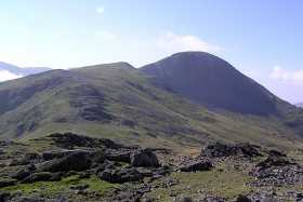 Great Gable and Green Gable on a beautiful sunny morning Great Gable and Green Gable on a beautiful sunny morning