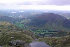 Lingmoor Fell and Lake Windermere from Pavey Ark Lingmoor Fell and Lake Windermere from Pavey Ark