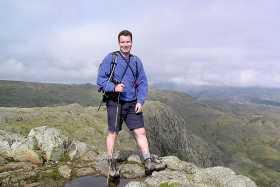Mike on the summit of Harrison Stickle Mike on the summit of Harrison Stickle