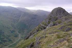 Mickleden and Rosset Gill down below Pike O' Stickle Mickleden and Rosset Gill down below Pike O' Stickle