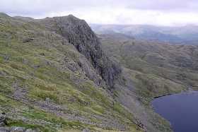 Pavey Ark from the climb to Harrison Stickle Pavey Ark from the climb to Harrison Stickle