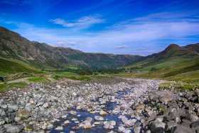 Oxendale Beck and the expanse of Langdale Oxendale Beck and the expanse of Langdale