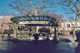 A fine example of Hector Guimard's art nouveau metro designs at Abbesses A fine example of Hector Guimard's art nouveau metro designs at Abbesses