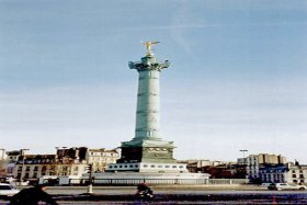 Colonne de Juillet at the site of the Bastille - the prison stormed in 1789 as the French Revolution began Colonne de Juillet at the site of the Bastille - the prison stormed in 1789 as the French Revolution began