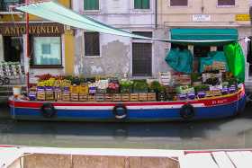 The canals are the lifeblood of Venice - even this greengrocer takes his business to the waterways The canals are the lifeblood of Venice - even this greengrocer takes his business to the waterways