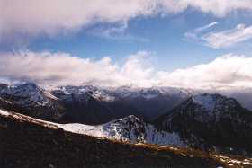 The view north of the Southern Alps The view north of the Southern Alps