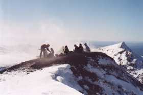Lunch on the Red Crater Summit at 1886m