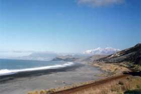 First glimpse of the Seaward Kaikoura Ranges