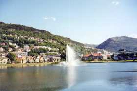 Lille Lungegårdsvann, Fløyen and Ulriken Lille Lungegårdsvann, Fløyen and Ulriken