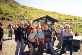 Gathering at Gjendesheim ahead of the climb