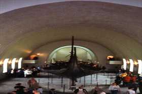 A long boat preserved at the Viking Ship Museum