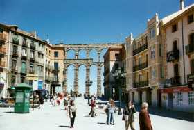 The magnificent Roman aquaduct at Segovia The magnificent Roman aquaduct at Segovia