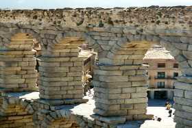 The magnificent Roman aquaduct at Segovia The magnificent Roman aquaduct at Segovia