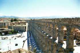 The magnificent Roman aquaduct at Segovia The magnificent Roman aquaduct at Segovia