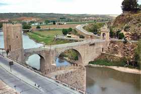 The Puente de San Mart�n across the river Tagus in Toledo
