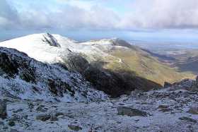 A great view over the Nameless Cwm of Y Garn, Foel Goch, Elidir Fawr and Mynydd Perfedd A great view over the Nameless Cwm of Y Garn, Foel Goch, Elidir Fawr and Mynydd Perfedd