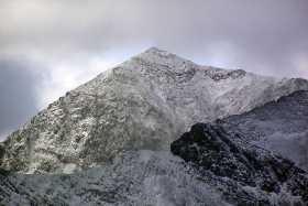 A closeup of a wintery Snowdon A closeup of a wintery Snowdon